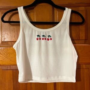Cropped tank top cherry